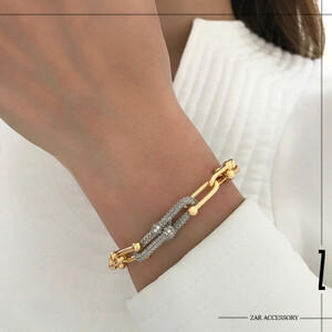 دستبند تیفانی دو رنگ