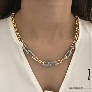 گردنبند تیفانی دو رنگ