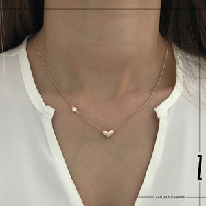 گردنبند قلب و نگین