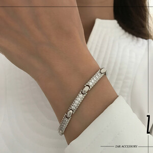 دستبند مستطیلی الماس تراش