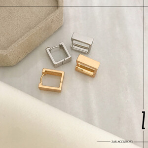 گوشواره مربعی آینه‌ای