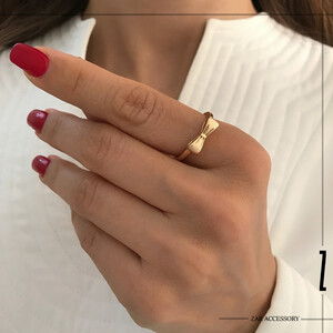 انگشتر پاپیون آینه‌ای