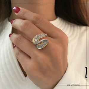 انگشتر موج فول نگین