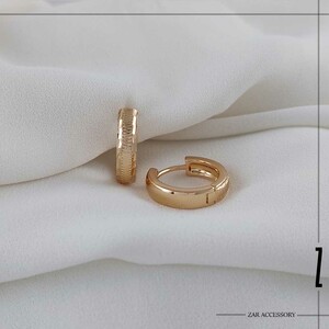 گوشواره زنانه حلقه‌ای تراش‌دار