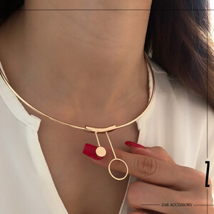 گردنبند زنانه طوق دو حلقه