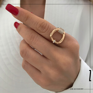 انگشتر زنانه اسنفل یک طرفه