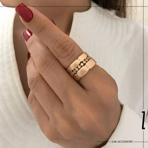 انگشتر حلقه و پشت حلقه کوسنی