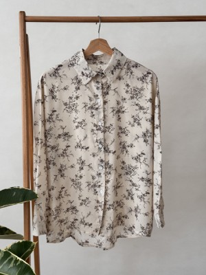 شومیز طرح برگ کرپ