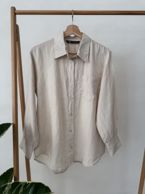 شومیز لینن زارا