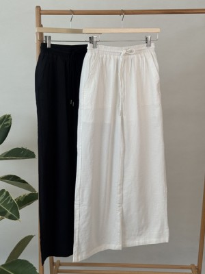 شلوار لینن کتان تک رنگ