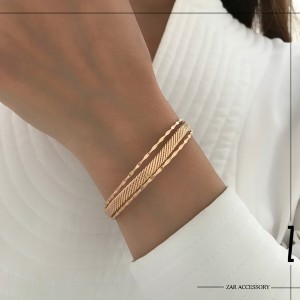 دستبند سه لاین پیچی و آینه‌ای