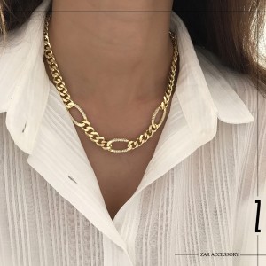 گردنبند فیگارو نگینی گلد