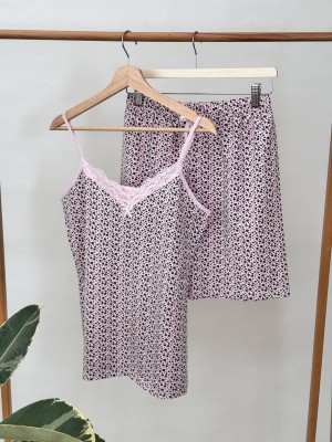 ست تاپ و شورتک میسپل خال خالی