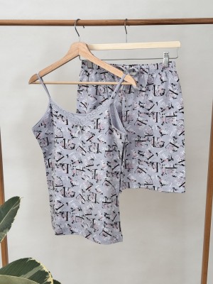 ست تاپ و شورتک میسپل طرح لاو