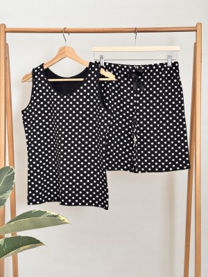 ست تاپ و شورتک میسپل طرح خال‌دار