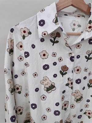 شومیز طرح خرگوش و گل