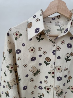 شومیز طرح خرگوش و گل