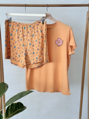 تیشرت و شلوارک طرح دونات