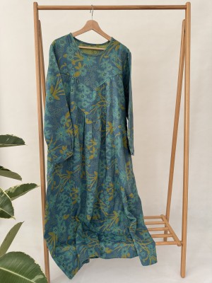 پیراهن ساحلی کنفی طرح گلستان