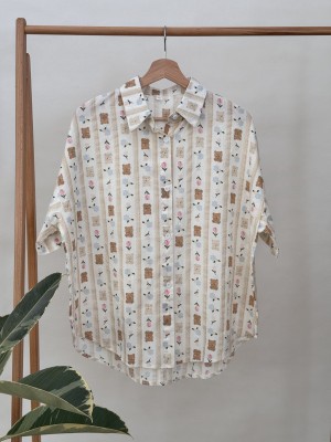 شومیز طرح خرس و گل