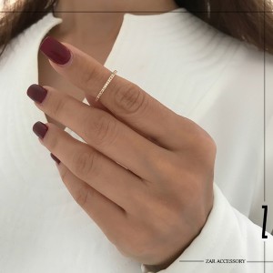 انگشتر بند انگشتی تک لاین نگین