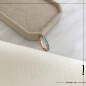 انگشتر میناکاری نگین مثلثی