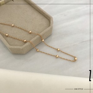 گردنبند زنانه زنجیر گره‌ای و گوی