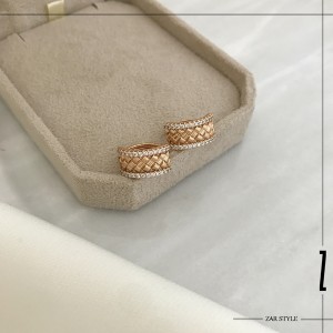 گوشواره حصیری دور نگین