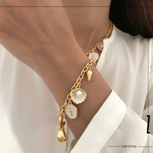 دستبند آویزدار صدف و ستاره دریایی