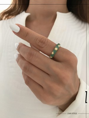 انگشتر میناکاری کروما سبز