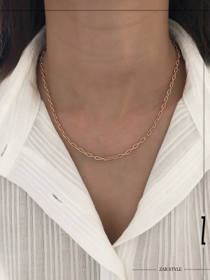 گردنبند حلقه بیضی ظریف