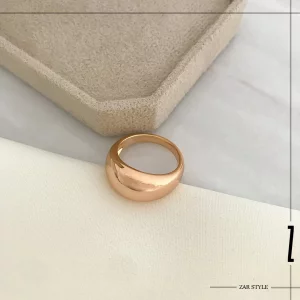 انگشتر زنانه گنبدی آینه‌ای