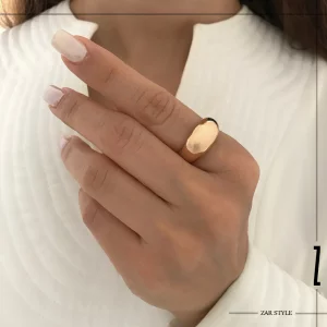 انگشتر زنانه گنبدی آینه‌ای