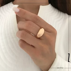 انگشتر زنانه گنبدی آینه‌ای