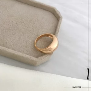 انگشتر زنانه گنبدی آینه‌ای