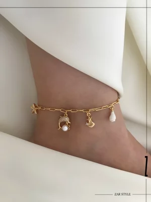 پابند آویز صدف و دلفین