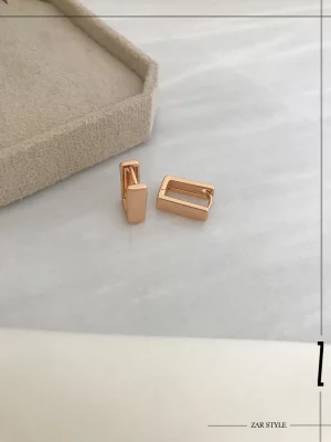 گوشواره مستطیلی آینه‌ای