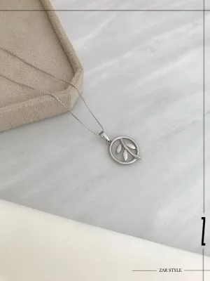 گردنبند آویز ساقه و برگ