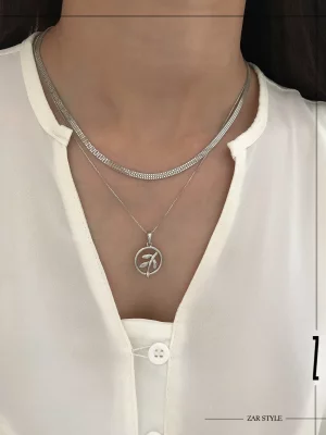 گردنبند آویز ساقه و برگ
