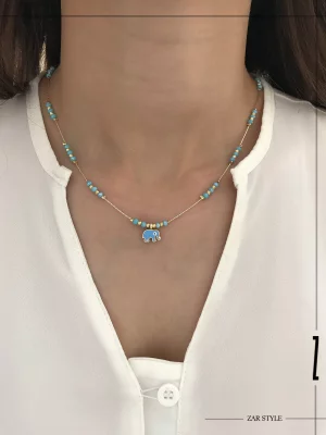 گردنبند منجوقی آویز فیل