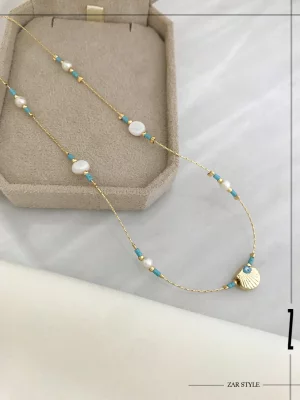 گردنبند ملیله‌ای آویز صدف