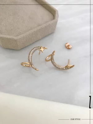 گوشواره ایرکافی ماه و ستاره