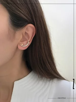 گوشواره ایرکافی ماه و ستاره