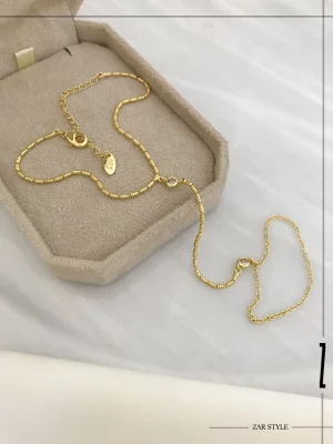 تمیمه دو نگین زنجیر فنری