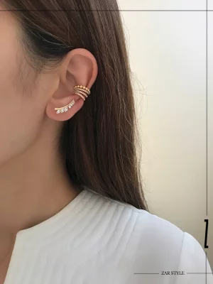 گوشواره ایرکافی برگ الماسی