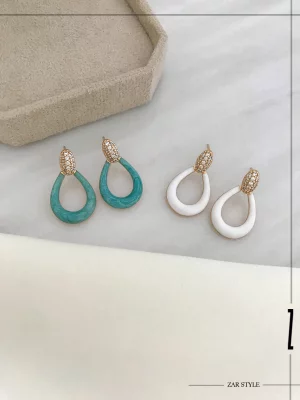 گوشواره میناکاری آویز اشکی