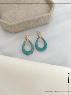 گوشواره میناکاری آویز اشکی