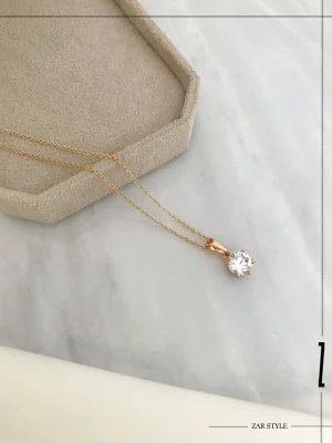 گردنبند زنانه تک نگین