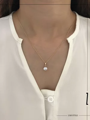 گردنبند زنانه تک نگین