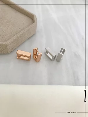 گوشواره مستطیلی آینه‌ای